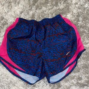 Nike pink and dark blue running shorts size x-small